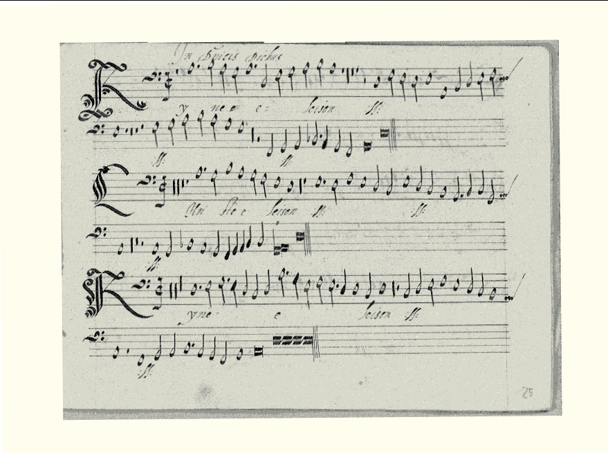 Kyrie, Palestrina, manoscritto